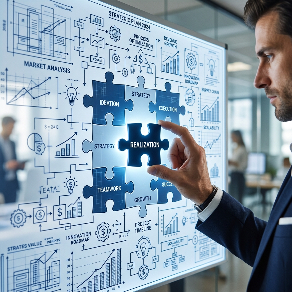 Hand placing puzzle piece