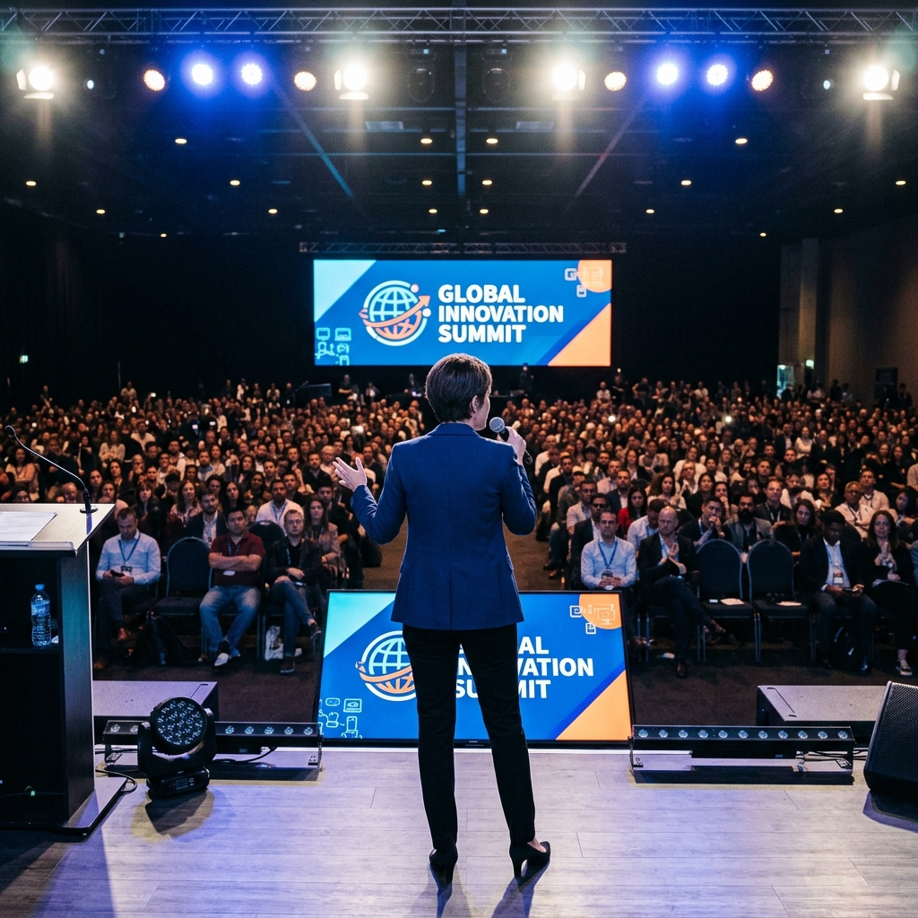 Speaker at an event