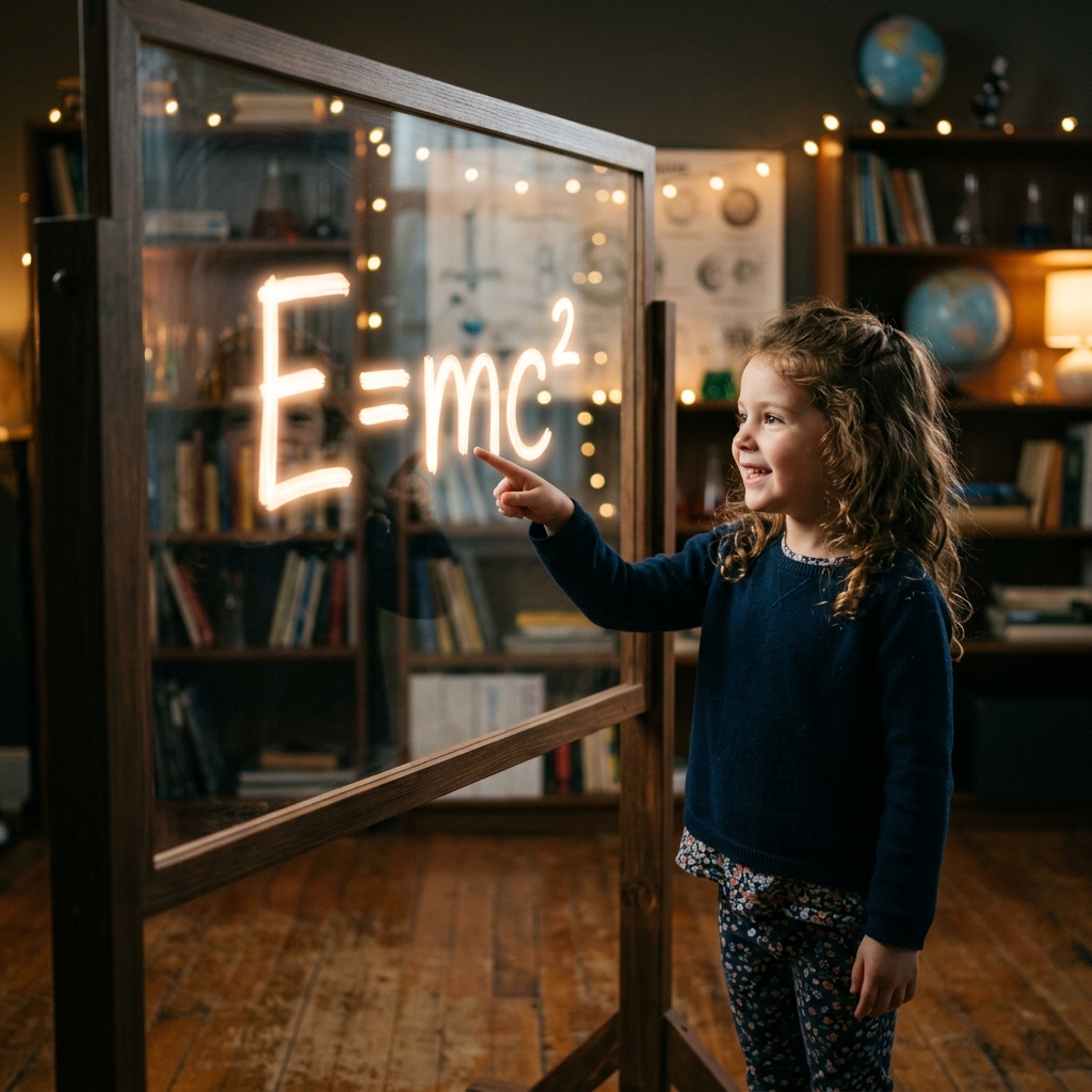 Child exploring science